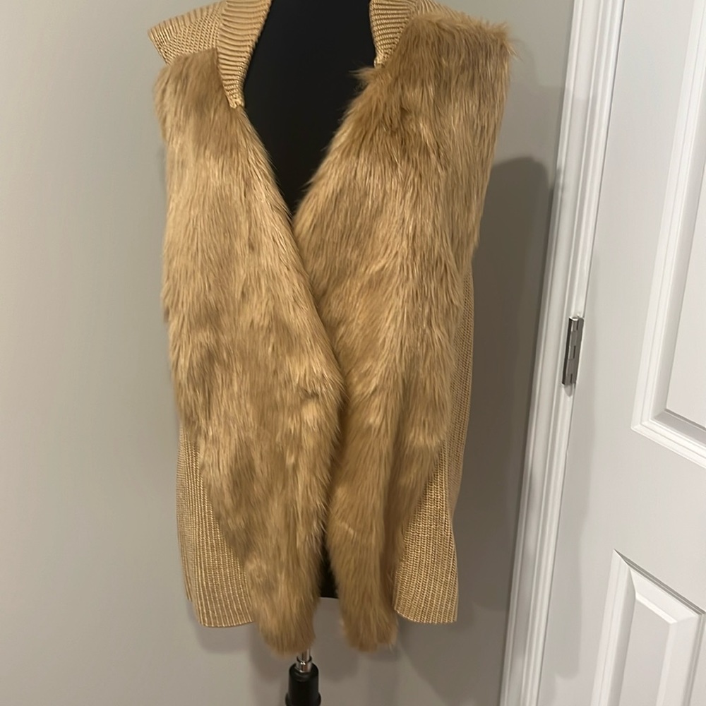 Alfani Vest with Faux Fur